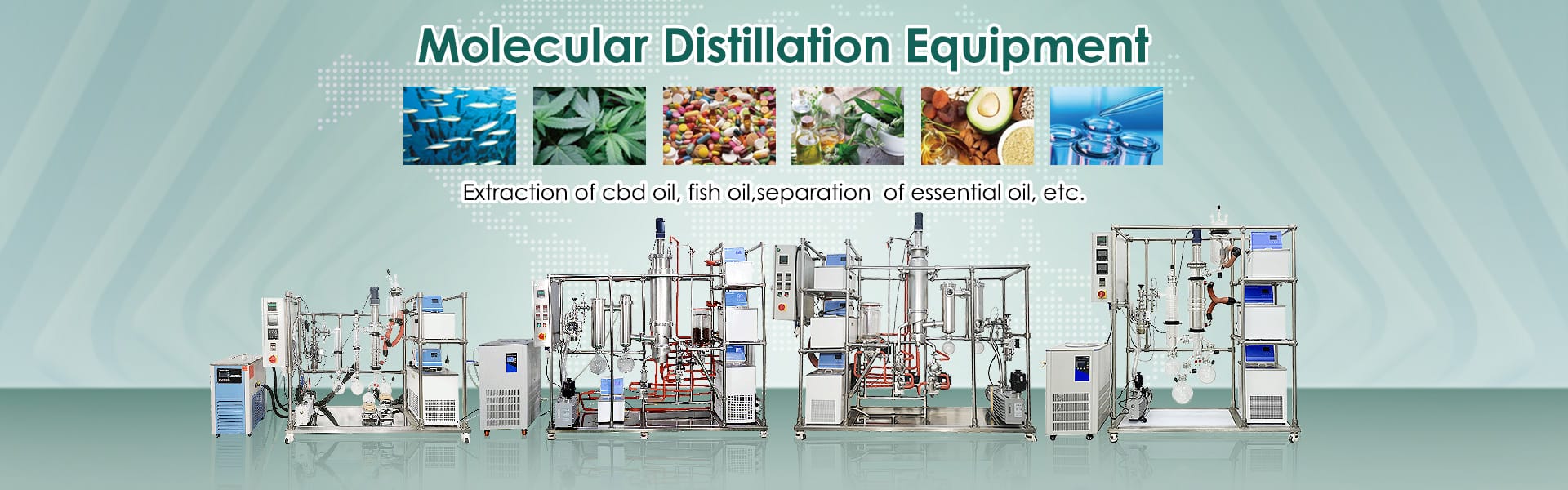 banner de sistema de destilación molecular