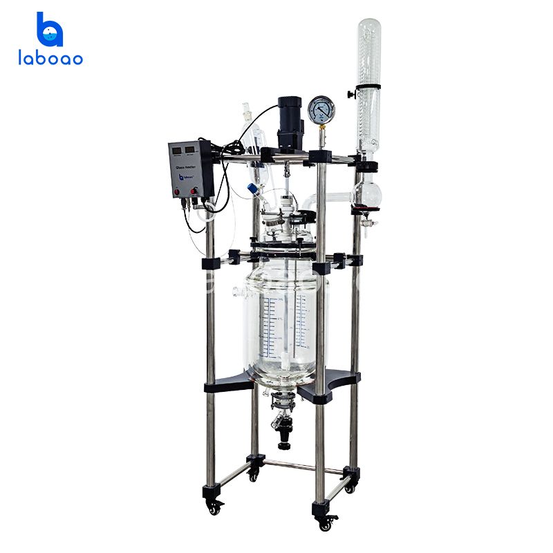 Reactor de vidrio con camisa de tres capas 10-100L
