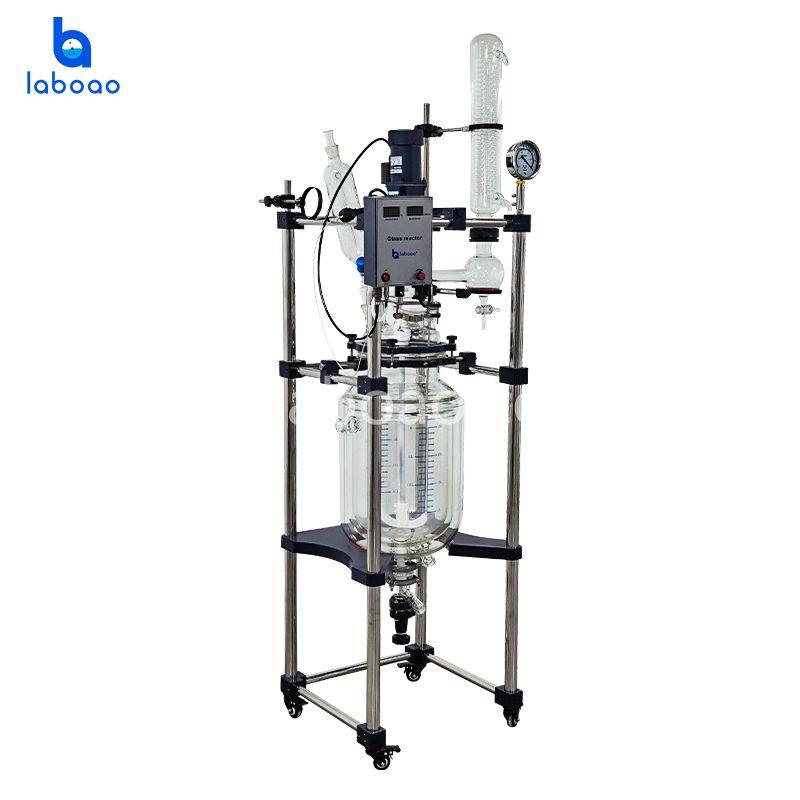 Reactor de vidrio con camisa de tres capas 10-100L