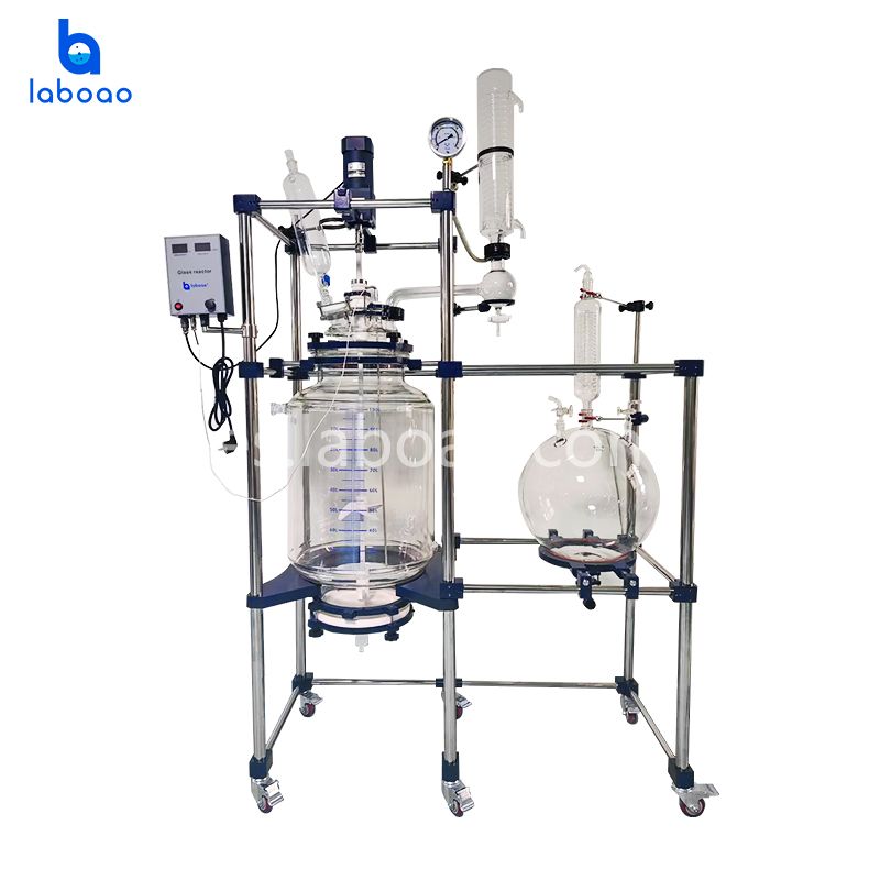 Reactor de vidrio revestido con filtro de cristalización 100L