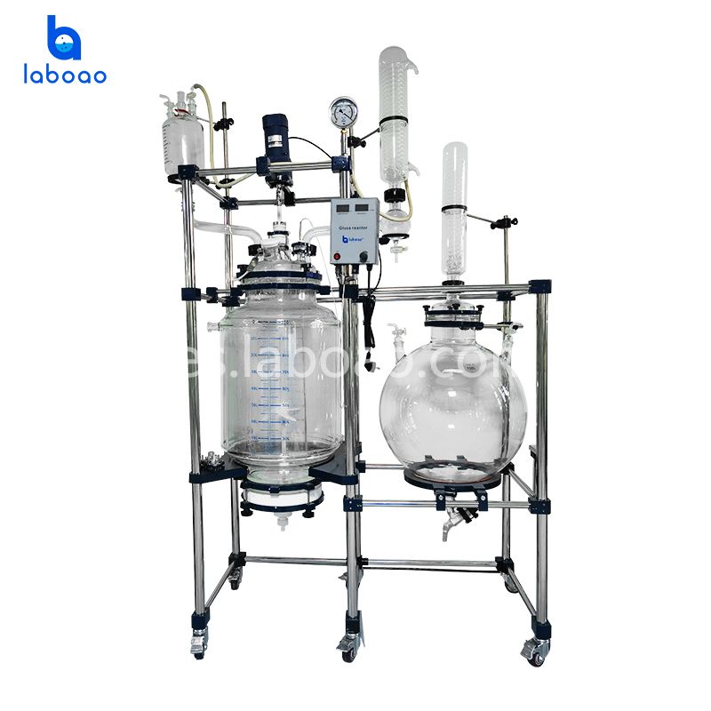 Reactor de vidrio revestido con filtro de cristalización 100L