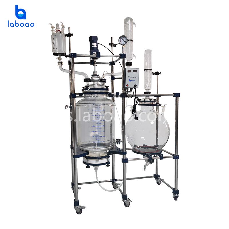 Reactor de vidrio revestido con filtro de cristalización 100L