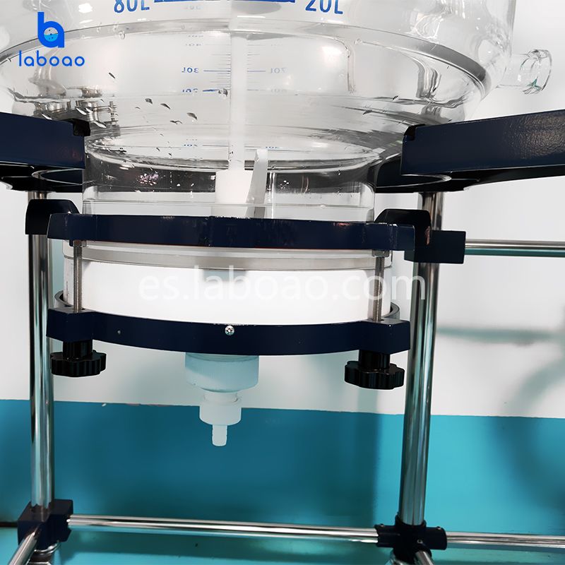 Reactor de vidrio revestido con filtro de cristalización 100L