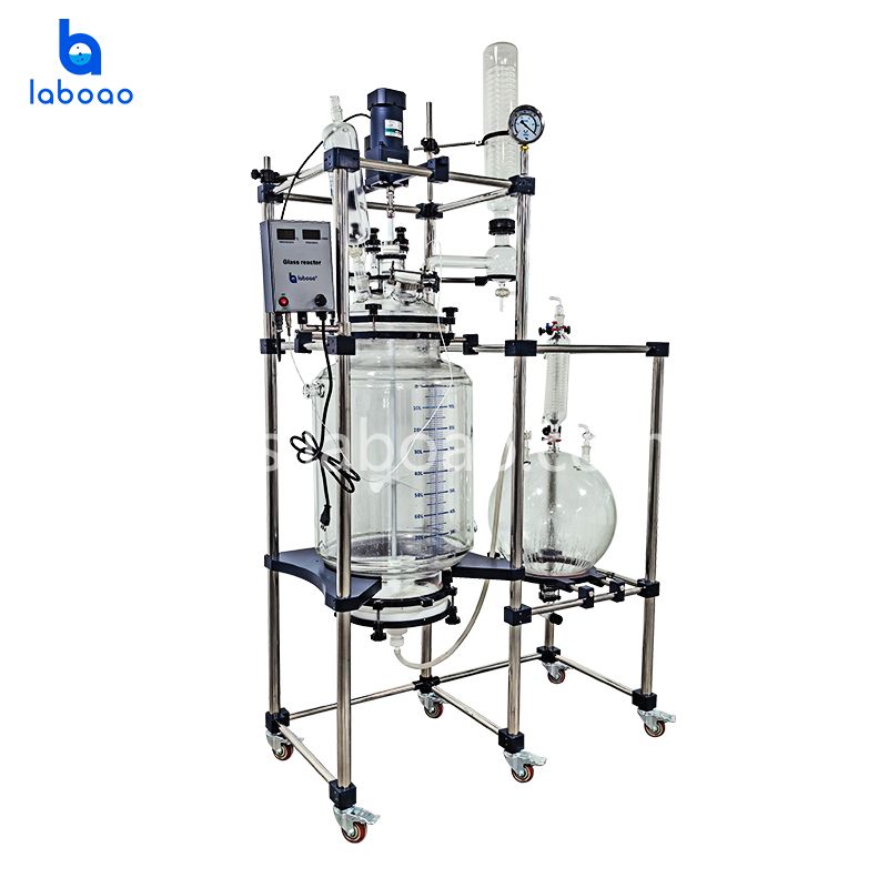 Reactor de vidrio revestido con filtro de cristalización 100L