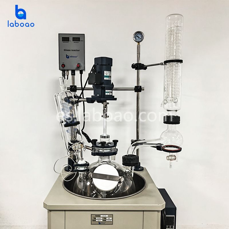 Reactor de vidrio de una sola capa de 20L