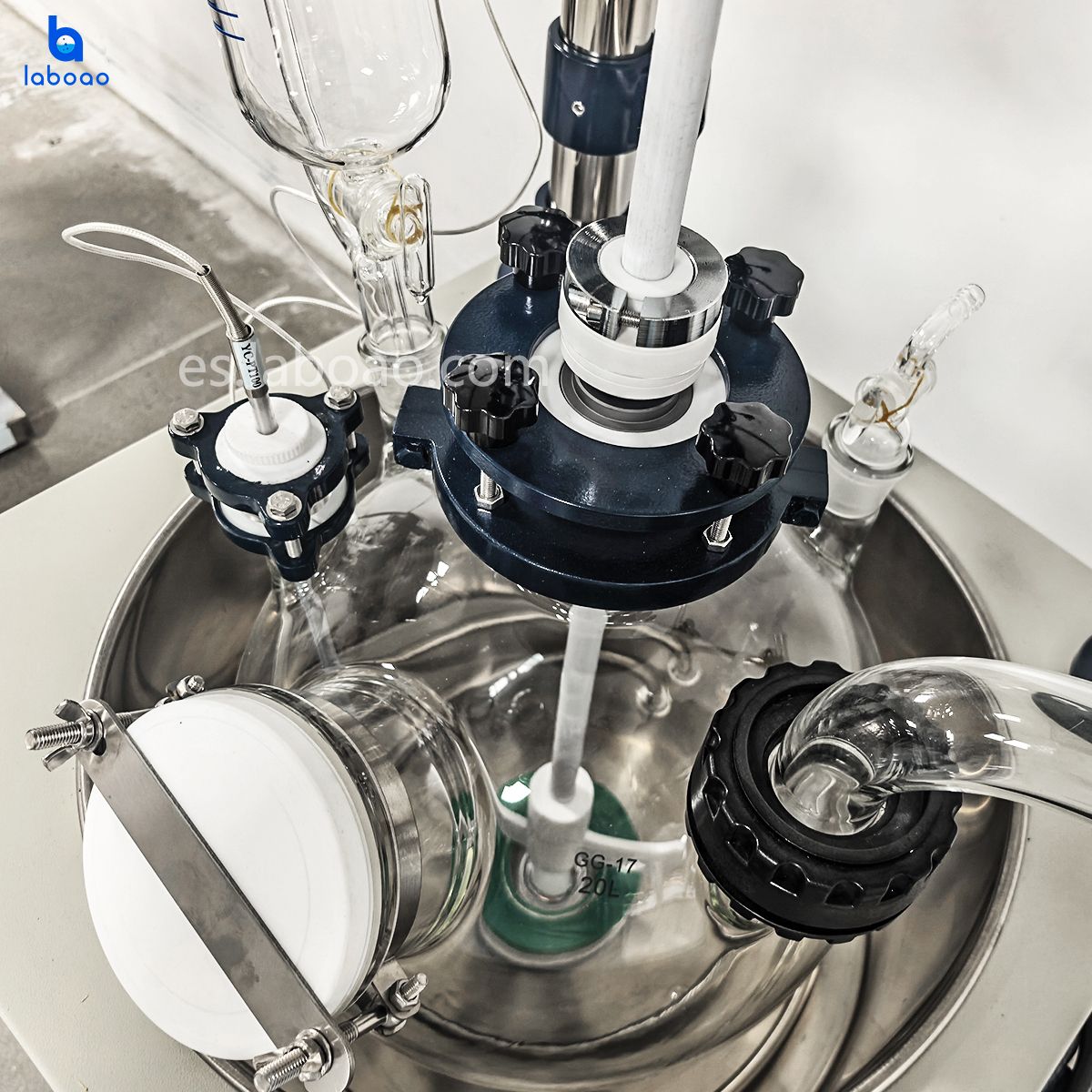Reactor de vidrio de una sola capa de 20L