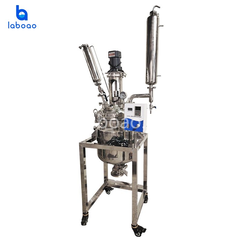 Reactor de acero inoxidable de doble capa de 30 l para destilación