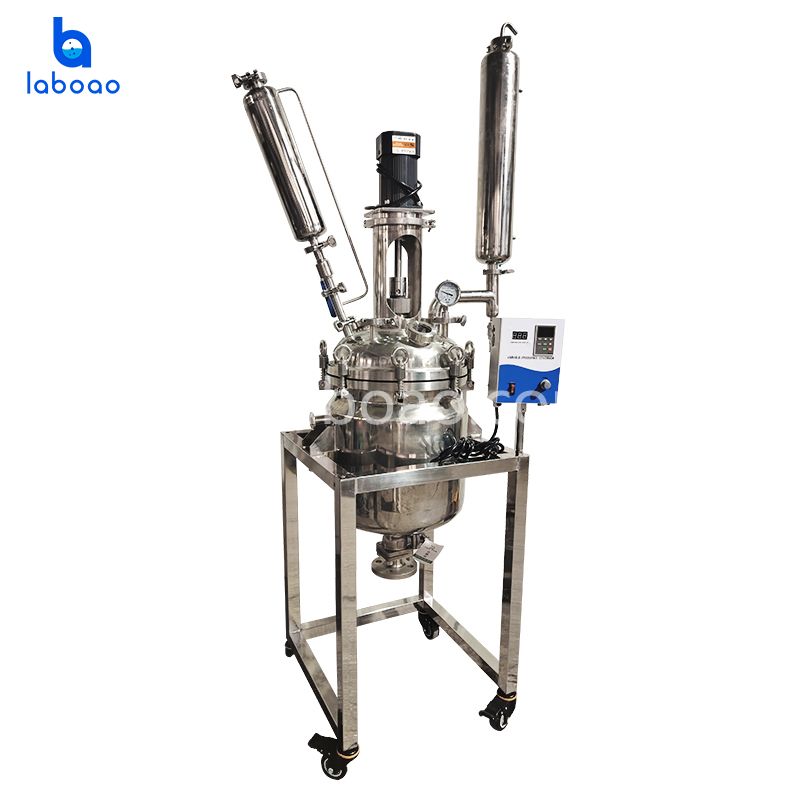 Reactor de acero inoxidable de doble capa de 30 l para destilación