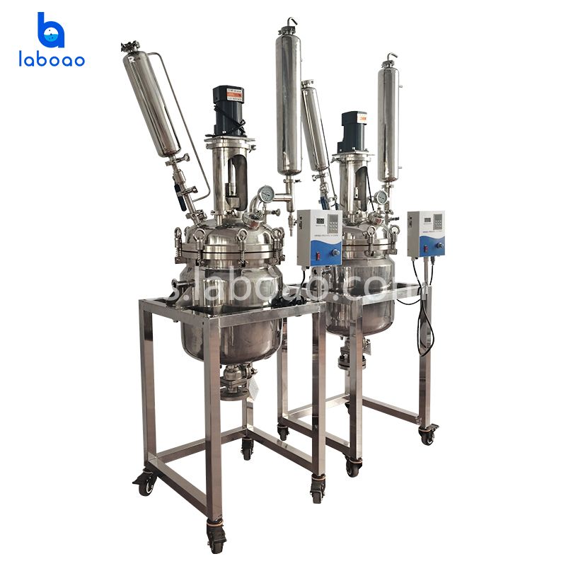Reactor de acero inoxidable de doble capa de 30 l para destilación