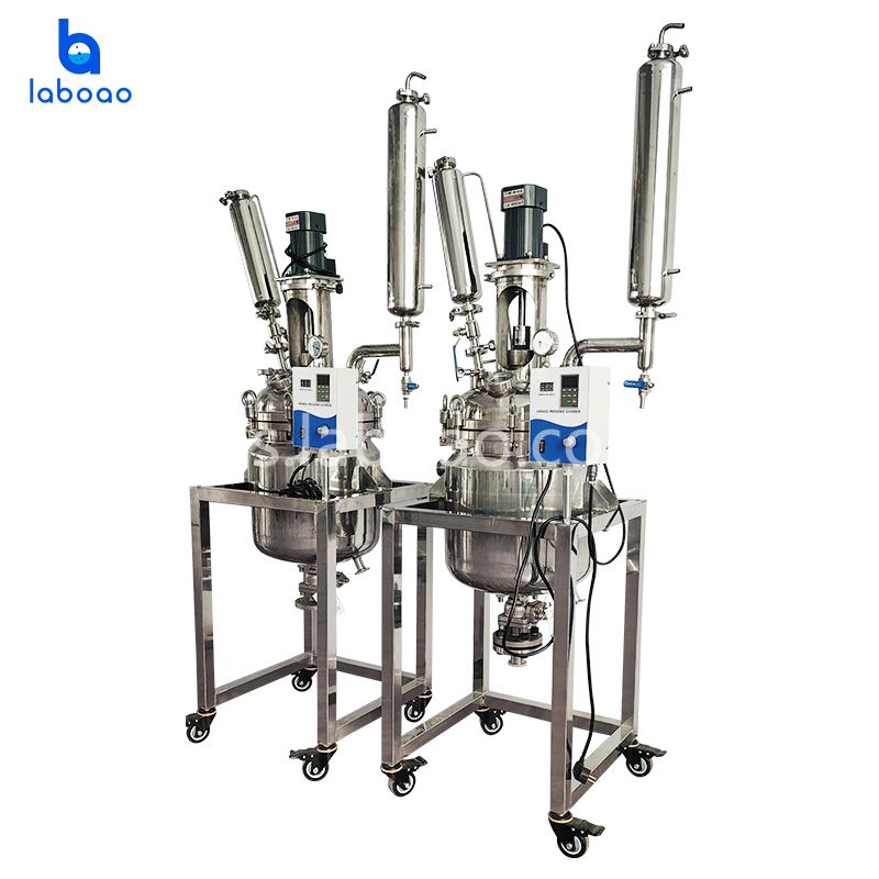 Reactor de acero inoxidable de doble capa de 30 l para destilación