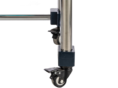 Separador de líquidos de vidrio 50L 100L detalle - Hay una rueda universal con freno en la parte inferior de la máquina, que puede moverse como un todo.