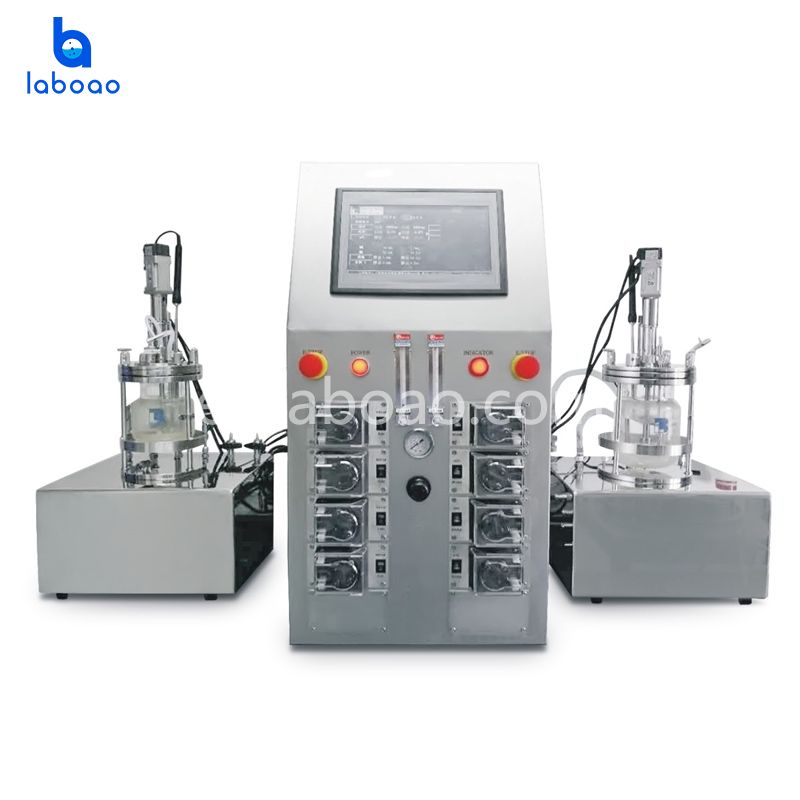 Fermentador de biorreactor de vidrio de esterilización conjunta de escritorio dos
