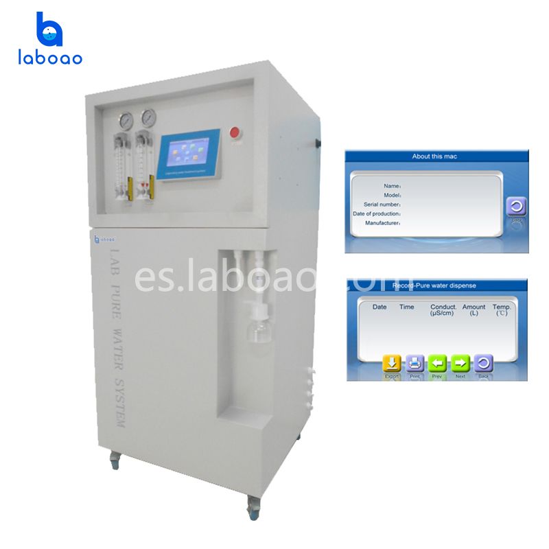 Sistema de purificación de agua desionizada RO de laboratorio de alto rendimiento