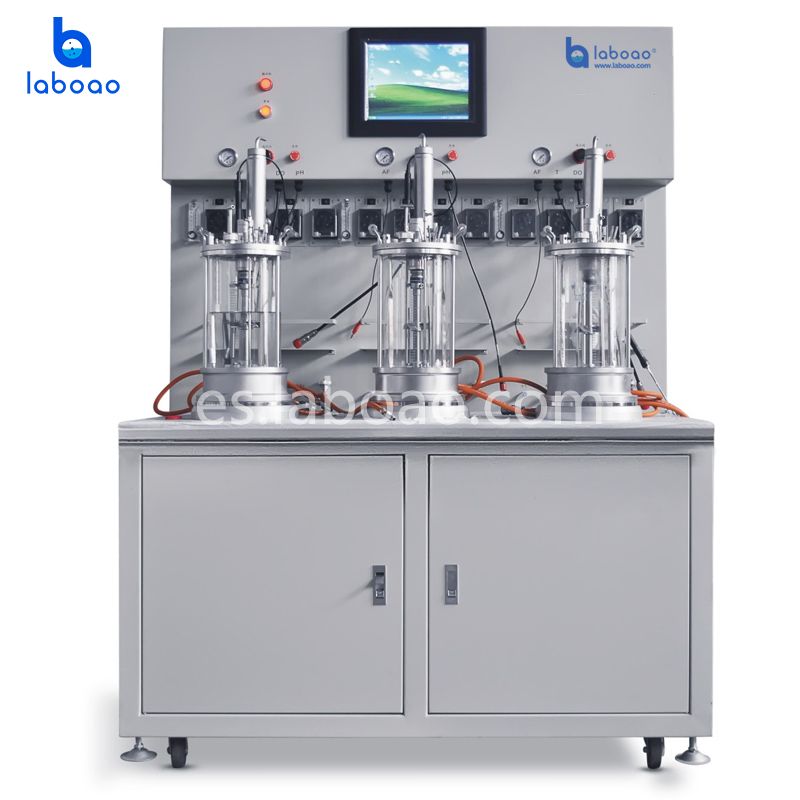 Biorreactor de vidrio combinado triple quíntuple de esterilización externa