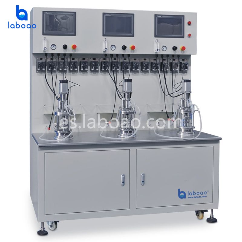 Biorreactor de vidrio combinado triple quíntuple de esterilización externa