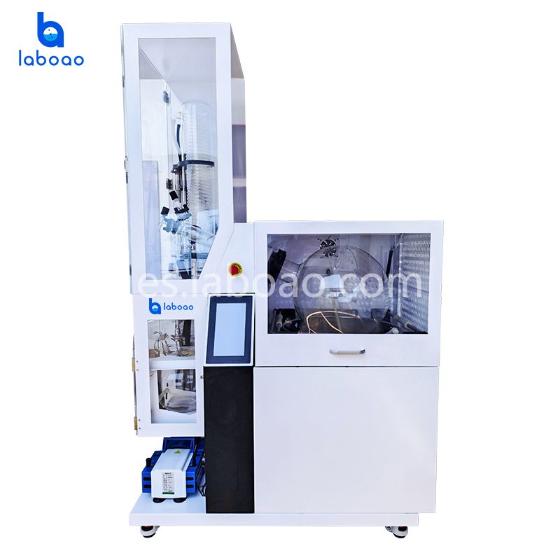 Evaporador rotatorio con dispositivo de protección y drenaje automático de llenado