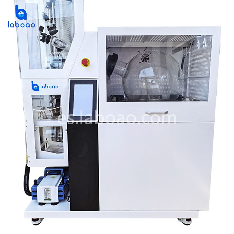 Evaporador rotatorio con dispositivo de protección y drenaje automático de llenado